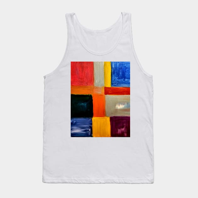 Colorblock abstract painting Tank Top by kkartwork